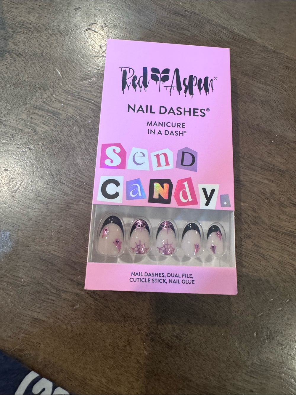 Red Aspen Press On Nails, Short Almond, Kinda Spooky, Kinda Kooky, Coraline B6f
